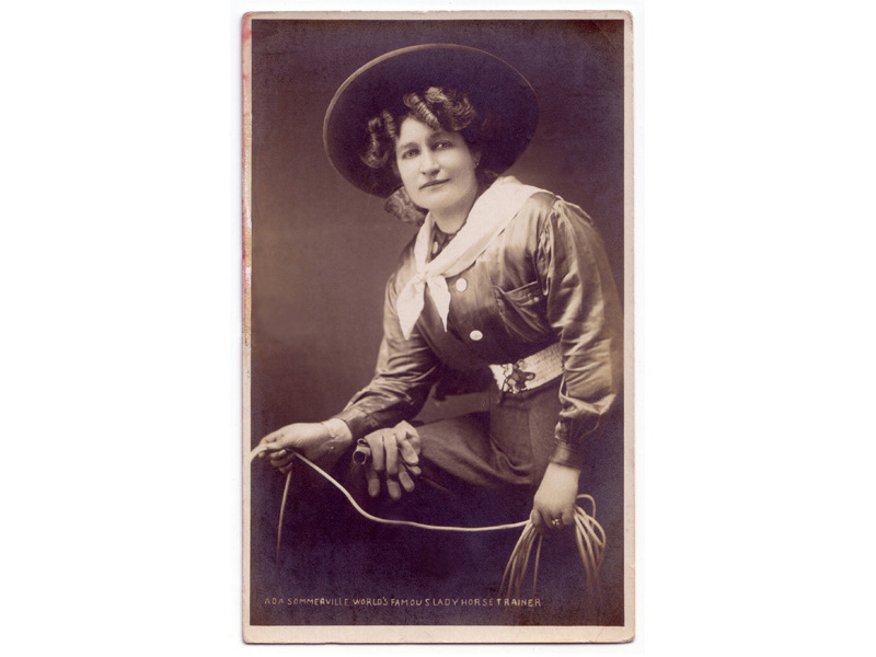 Ada Sommerville – World’s Famous Lady Horse Trainer, circa 1900. 