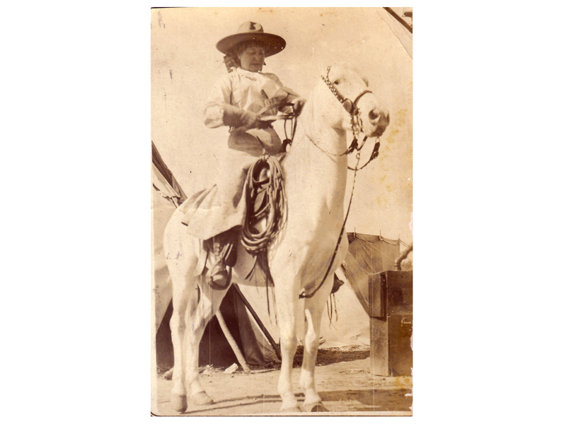 Ada with her famous horse, Columbus, circa 1910.