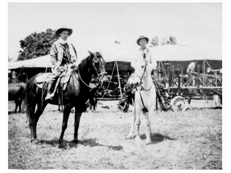 Bee Ho and Chester Byers with the 101 Ranch Wild West in Hartford, CT on June 15, 1913.